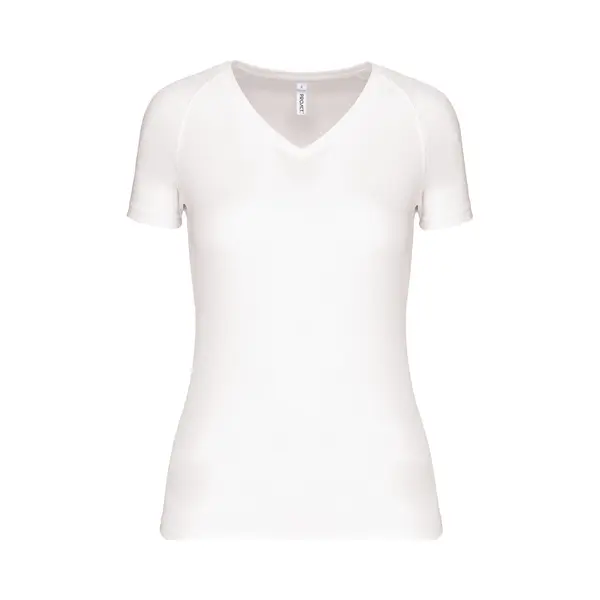 Proact® Dames Sport-t-shirt V-hals PA477 - White - Xl thumbnail
