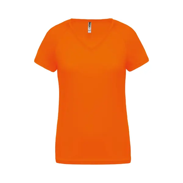 Proact® Dames Sport-t-shirt V-hals PA477 - Fluorescent Orange - Xl thumbnail