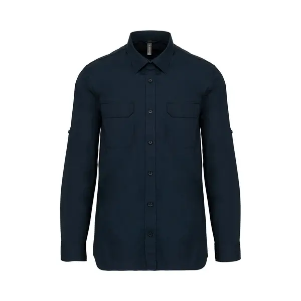 Kariban, Herren, Hemden, Safari, Blau, (Xl) thumbnail