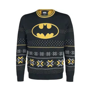 Batman - Dc Comics Christmas Jumper - Logo - S Tot Xl - Voor Mannen - Zwart