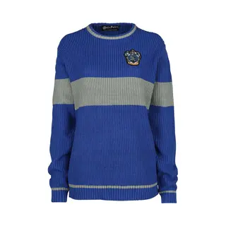 Harry Potter Gebreide Trui - Ravenclaw - Quidditch - S Tot Xl - Voor Vrouwen - Blauw-grijs