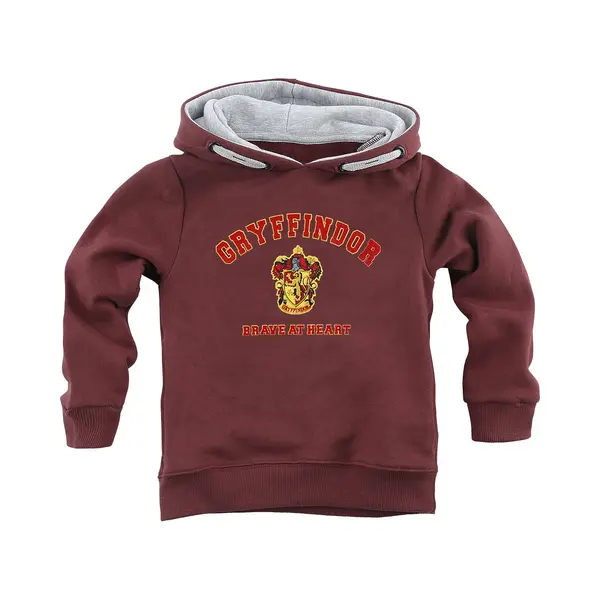 Harry Potter Kids - Gryffindor - Brave At Heart Hoodie Burgundy thumbnail