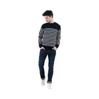 Armor-Lux Paimpol Pullover Wolle Gestreift Navy - Größe Xl