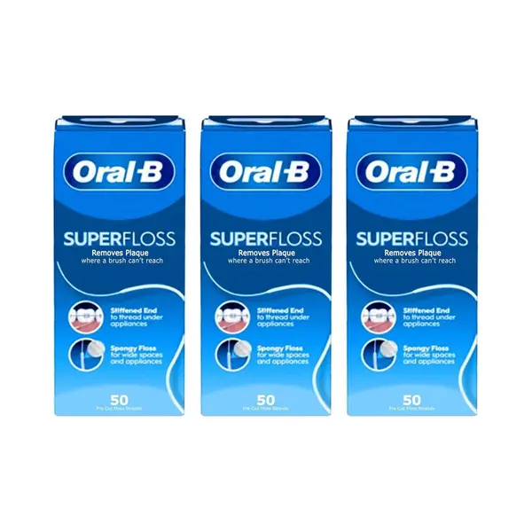 Oral B Oral-B Superfloss - 3 X 50 Stuks - Flosdraad - Voordeelverpakking thumbnail