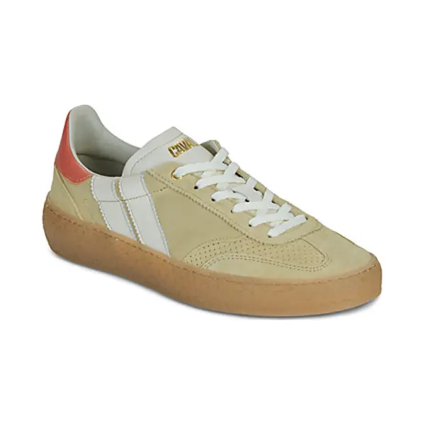 Caval Dames Sneaker Asymmetrisch In Beige Suede thumbnail