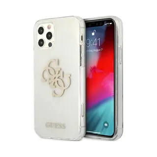 Guess Glitter (Apple IPhone 12 Pro Max), Smartphone Hülle, Transparent