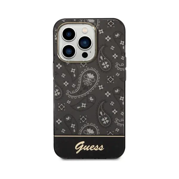 Guess GUHCP14LHGBNHK IPhone 14 Pro 6, 1" Czarny/black Hardcase Bandana Paisley (Apple IPhone 14 Pro), Smartphone Hülle, Schwarz thumbnail