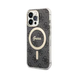 Guess IPhone 13 Pro / 13 6.1 Hardcase 4G MagSafe (Apple IPhone 13, Apple IPhone 13 Pro), Smartphonehoes, Zwart