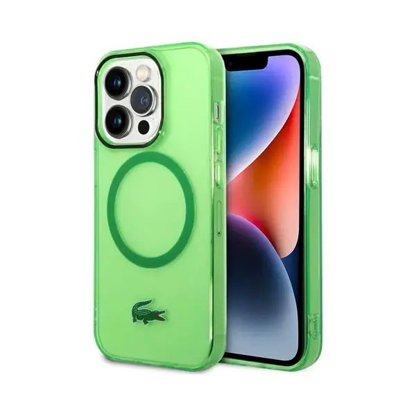 Lacoste IPhone 15 Pro Backcover Hoesje - Groen thumbnail