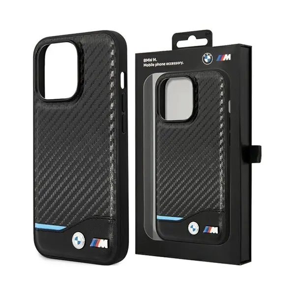 Cg Mobile Bmw BMHCP15M22NBCK Hülle Für IPhone 15 Plus 6.7" Schwarz Leather Carbon thumbnail