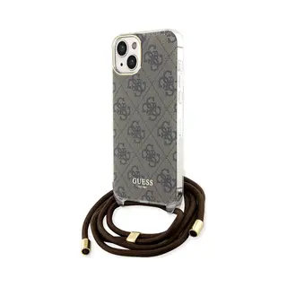 Guess Iml 4G Crossbody Case Für Apple IPhone 15 - Brown (Apple IPhone 15), Smartphone Hülle, Braun