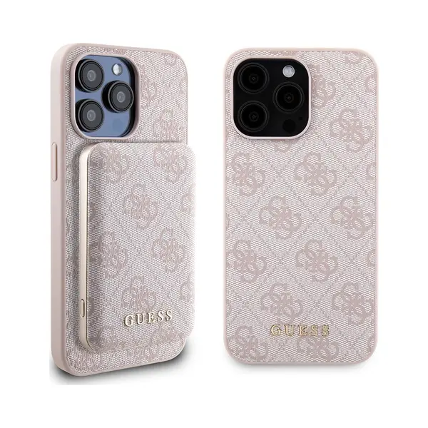 Guess Zestaw GUBPM5P15X4GEMGP IPhone 15 Pro Max 6.7" Hardcase + Powerbank 5000mAh MagSafe Różowy/pin (Apple IPhone 15 Pro Max), Smartphone Hülle, thumbnail