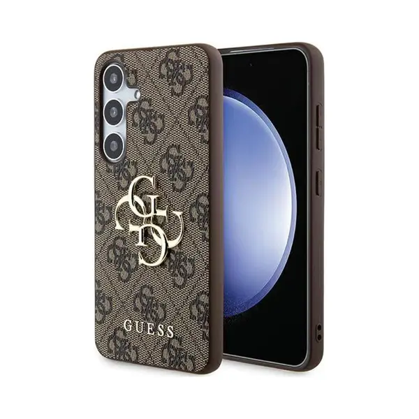 Guess GUHCSA554GMGBR A55 A556 Brązowy/bruin Hardcase 4G Groot Metalen Logo (Samsung Galaxy A55), Smartphonehoes, Bruin thumbnail