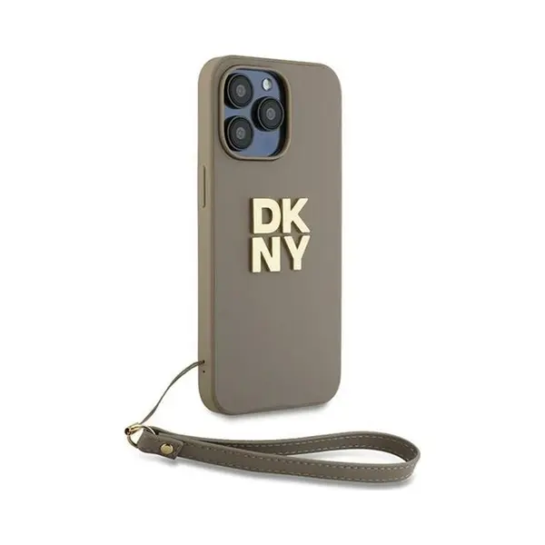 Dkny DKHCP15LPBSWSE IPhone 15 Pro 6.1" Beżowy/beige Hardcase Polsband Voorraad Logo (Apple IPhone 15 Pro), Smartphonehoes, Bruin, Beige thumbnail
