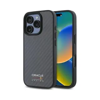 Red Bull RBHMP16L24CFILSK IPhone 16 Pro 6.3" Hardcase Black Carbon Fiber Shiny Logo MagSafe (Apple IPhone 16 Pro), Smartphone Hülle, Schwarz