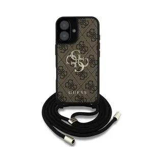 Guess Tpu-Hoesje Voor Iphone 16, Schoudertas Met Groot Logo, Hoge Kwaliteit