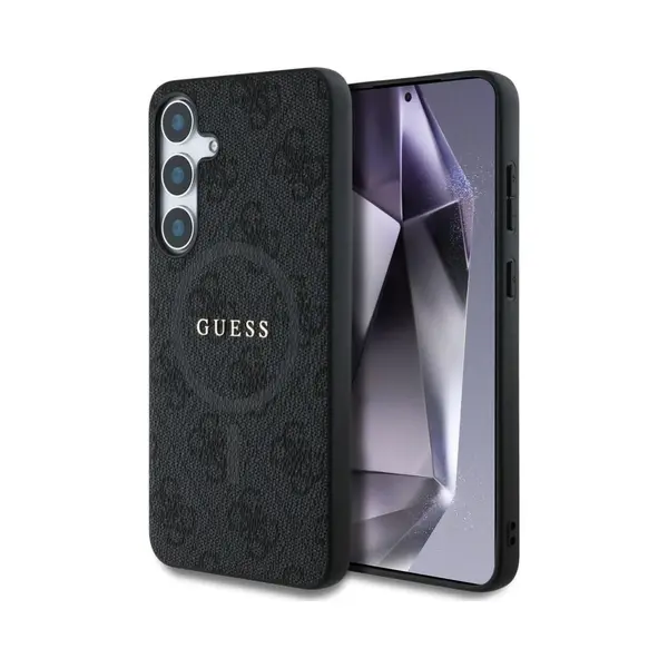 Guess Etui Leather 4G Colored Ring Classic Logo MagSafe Samsung Galaxy S25 Plus Czarny (Samsung Galaxy S25, Samsung Galaxy S25+), Smartphone Hülle, thumbnail