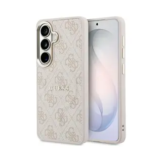 Cg Mobile Guess 4G Embossed Ring Compatible With MagSafe Case For Samsung Galaxy S26 (Rose)