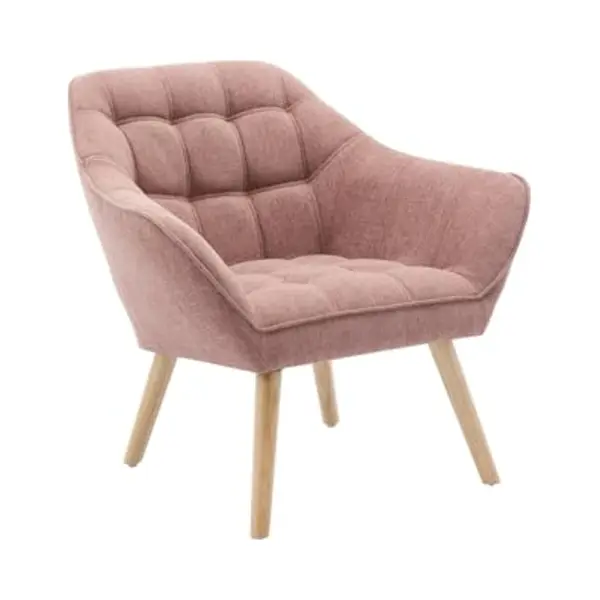 Vente-unique Sessel - Melierter Stoff - Rosa - Caserta thumbnail