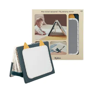 Kaloo - Stimuli - My Double-Sided Sensory Mirror - Baby’s Sensory Toy - 4 Different Sides - Develops Eyesight And Kinaesthesia - 0 Months +, K227001