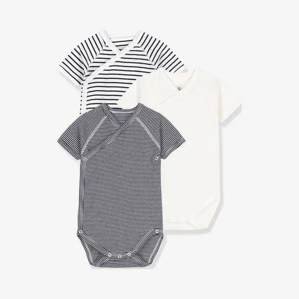 Petit Bateau Unisex Baby Kurzarm-Body Für Neugeborene, Variante 1, 3 Monate thumbnail