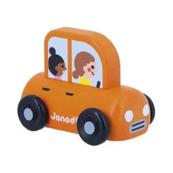Janod - Wooden Family Car City - Cross Roads - Early - Learning Toy - Develops Motor Skills - 12 Months, Fsc Wood Toy, Multicolor thumbnail