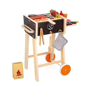 Janod - Barbecue - Vier Een Barbecuefeestje Met Deze Bbq Gemaakt Van Fsc™-Gecertificeerd Hout - Inclusief 36 Accessoires - Geschikt Vanaf 3 Jaar
