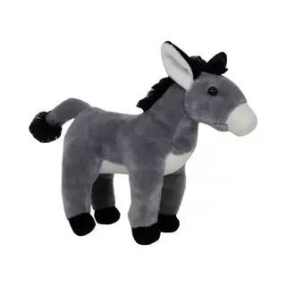 Sandy Knuffel Ezel - Grijs - 24 Cm - Pluche Knuffels - Boerderij Dieren