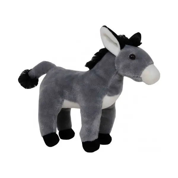 Sandy Knuffel Ezel - Grijs - 24 Cm - Pluche Knuffels - Boerderij Dieren thumbnail
