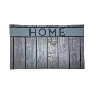 Luance Deurmat - Met Print - Rubber - Houtlook - Groen - 45 X 75 Cm - Schoonloopmat