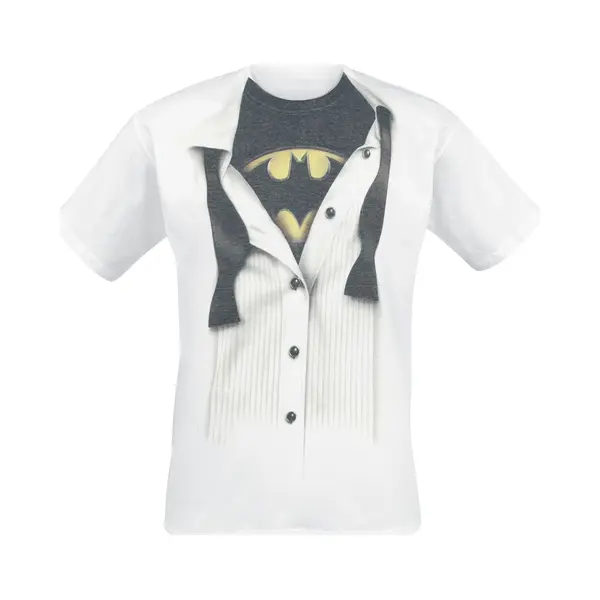 Batman - Dc Comics T-shirt - Black Tie - S Tot Xxl - Voor Mannen - Wit thumbnail