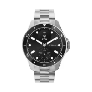 Withings ScanWatch Nova 1,6 cm (0.63") Oled 42 mm Hybrid Schwarz, Edelstahl Gps