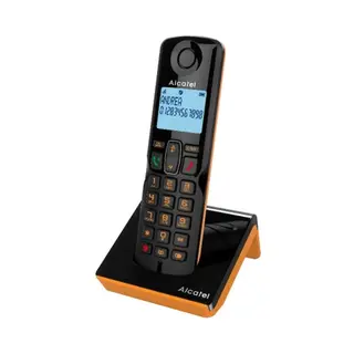 Alcatel S280 Solo Orange Dect telephone Caller Id Black, Orange