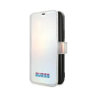 Guess Bookcover (Apple IPhone 11 Pro), Smartphone Hülle, Silber