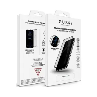 Guess Schutzglas (1 Stk., Apple IPhone 12 Pro Max), Smartphone Schutzfolie, Schwarz