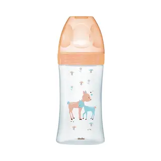Dodie Sensation+ Glazen Zuigfles 270 Ml Doorstroomhoeveelheid 2 0-6 Maanden (Modellen , Hinds)