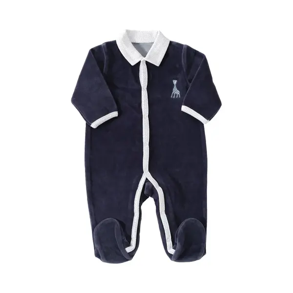 Sophie De Giraf - Boxpakje - Met Kraagje - Velours - Donkerblauw - 3 Maanden - 60cm thumbnail
