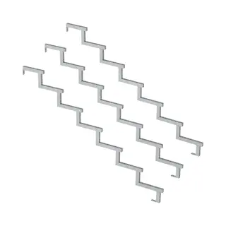 Vinuovo - 3er Set Stahl Treppenwange 7 Stufen - Option Für Setzstufen-höhe 119cm