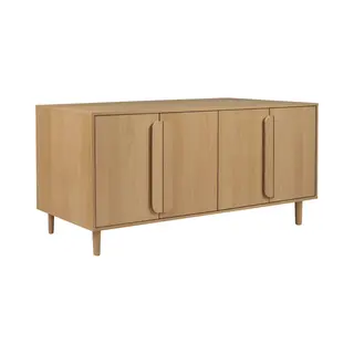 Sweeek - Vintage Dressoir Houtdecor 4 Deuren 160cm