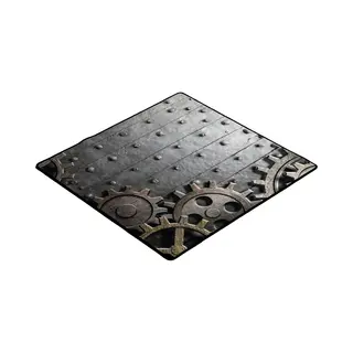 Geronimo Games Offline - Speelmat, Rusty Gears - 76x76 Cm - Polyester