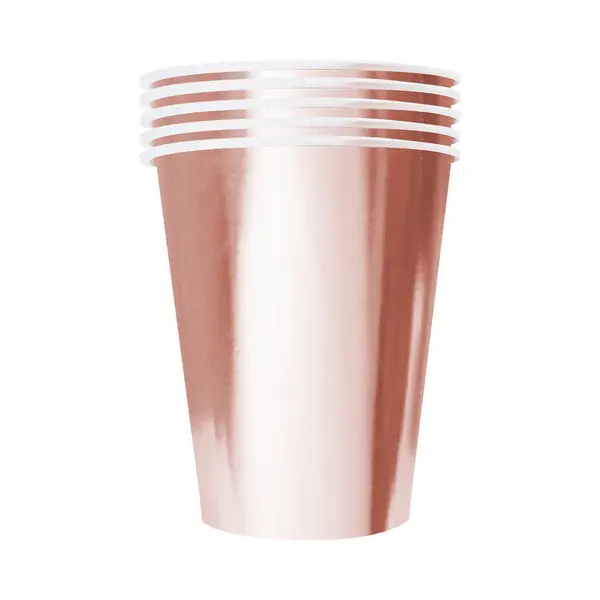 Original Cup - 20 Amerikaanse Recyclebare Kartonnen Bekers Rosé Goud 53cl thumbnail