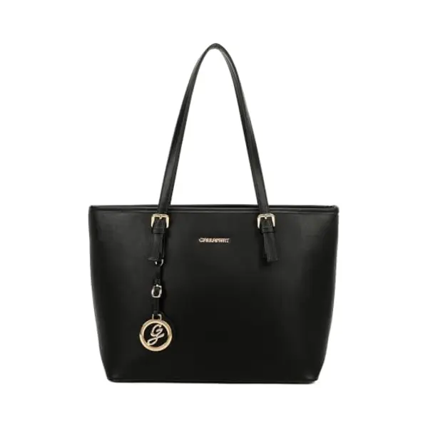 Gallantry Damenhandtasche Mit Reißverschluss - Handtasche - Schultasche - Arbeitstasche | Damenschultasche - Handtasche In Lederoptik (Schwarz) thumbnail