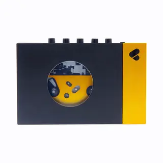 We Are Rewind 415110 Kassettenspieler Tragbarer Kassettenspieler 1 Deck(s) Schwarz, Gelb