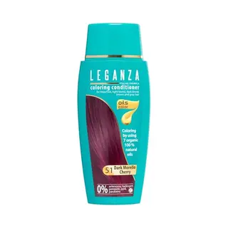 Leganza Hair Coloring Conditioner Natural Balm Color Dark Morello Nº 51 | Enriched With 7 Natural Oils | Ammonia, Ppd And Paraben Free | 150 Ml
