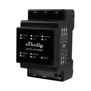 Shelly Lan Switch Intelligenter Schalter Schwarz