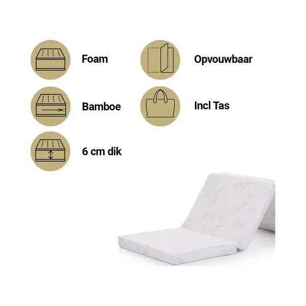 Matras Reisbed Chipolino 60x120 Bamboo thumbnail