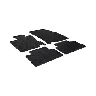 Gledring Satz Gummimatten Kompatibel Mit Nissan Qashqai 2014-2020 (T Profil 4-teilig + Montage-clips)