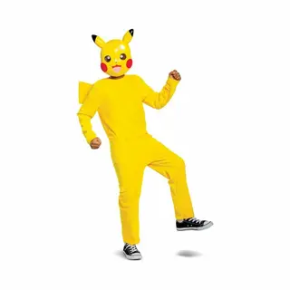Jakks Pacific - Klassiek Pokémon Pikachu-kostuum Voor Kinderen - 122/134 (7-8 Jaar)