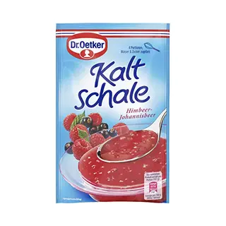 Dr. Oetker Kaltschale Himbeer-Johannisbeer, 57 G Dessertpulver Für Sommerliche Desserts, Welche Nach Himbeere Und Johannisbeere Schmecken, Vegan
