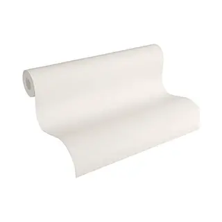 A.S. Création Vliestapete 10, 05 M X 0, 53 M Mit Dezenter Struktur - Creme - Einfarbige Uni Tapete Made In Germany - 309112